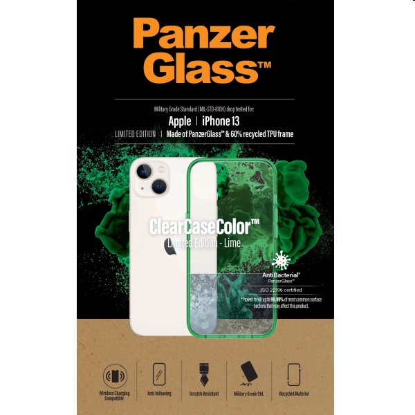Zadný kryt PanzerGlass ClearCaseColor AB pre Apple iPhone 13, zelená