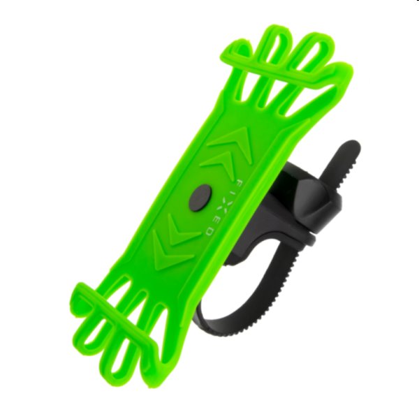 E-shop FIXED Bikee Silikónový držiak mobilného telefónu na bicykel, zelený FIXBI-LI