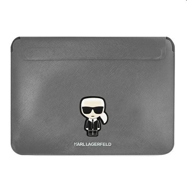 Karl Lagerfeld Saffiano Ikonik Computer Sleeve 16", silver
