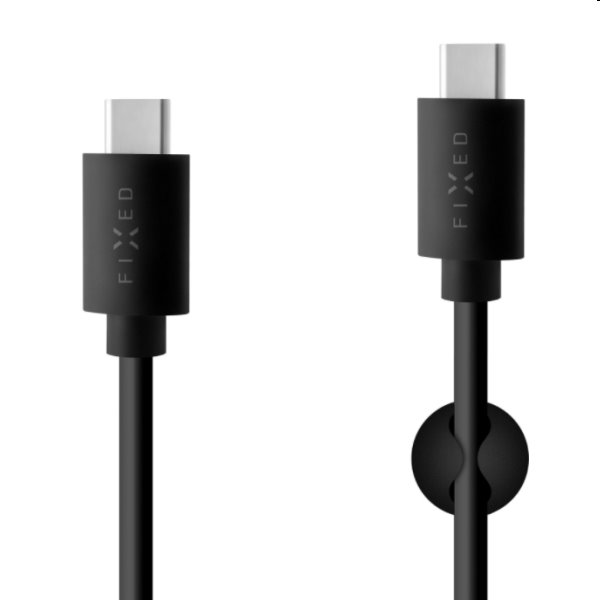 FIXED Dátový a nabíjací kábel USB-C/USB-C, PD, USB 2.0, 60 W, 2 m, čierny FIXD-CC2M-BK