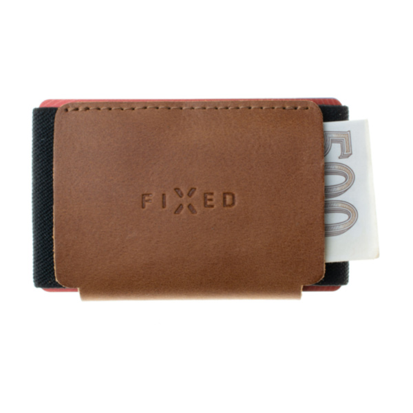 FIXED Smile Kožená peňaženka so smart trackerom, hnedá