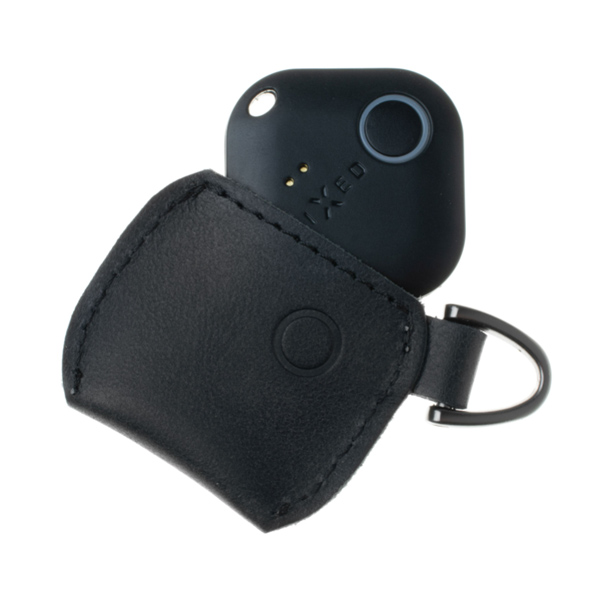 Kožené puzdro FIXED Smile Case s inteligentným lokátorom FIXED Smile Pro, čierna