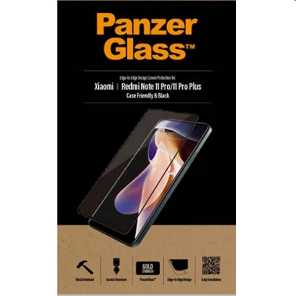 Ochranné temperované sklo PanzerGlass Case Friendly pre Xiaomi Redmi Note 11 Pro/11 Pro Plus, black