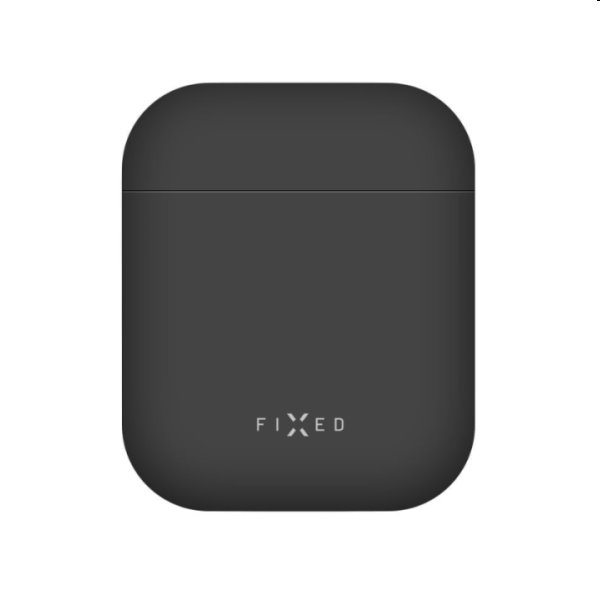 FIXED Silky Silikónové puzdro pre Apple AirPods 1/2, čierne