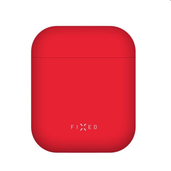 FIXED Silky Silikónové puzdro pre Apple AirPods 1/2, červené