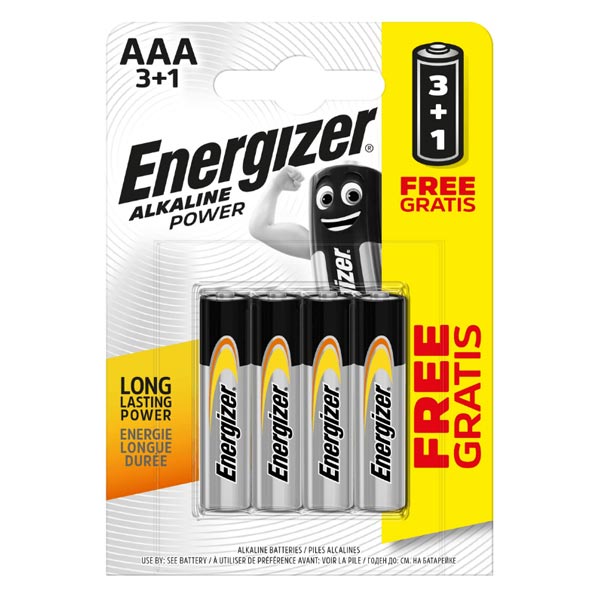 E-shop Energizer tužková batéria AAA, 3+1 zadarmo