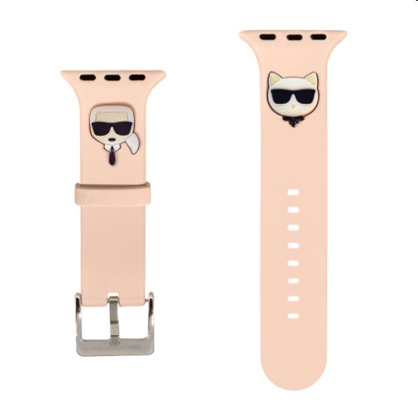 Karl Lagerfeld Karl and Choupette remienok pre Apple Watch 38/40mm, pink