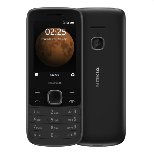 Nokia 225 4G, Dual SIM, black - OPENBOX (Rozbalený tovar s plnou zárukou)
