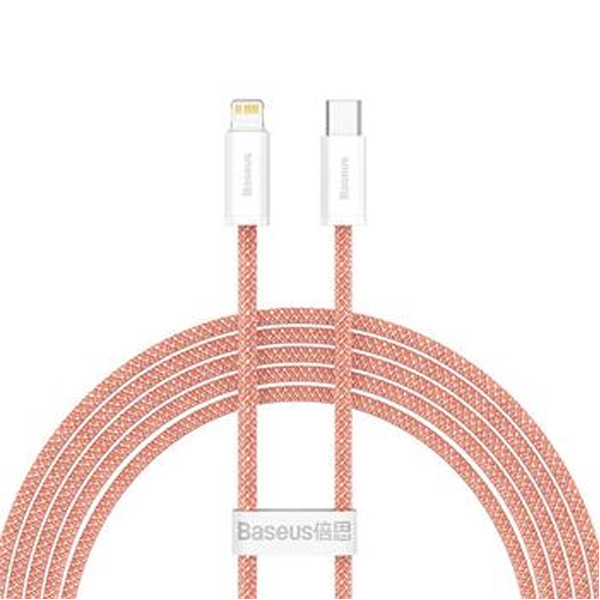 Baseus rýchlo nabíjací dátový kábel USB-C/Lightning 2 m, oranžový