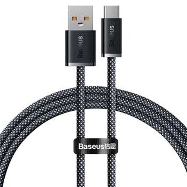 Baseus rýchlo nabíjací datový kábel USB/USB-C 1m, šedý 57983110059