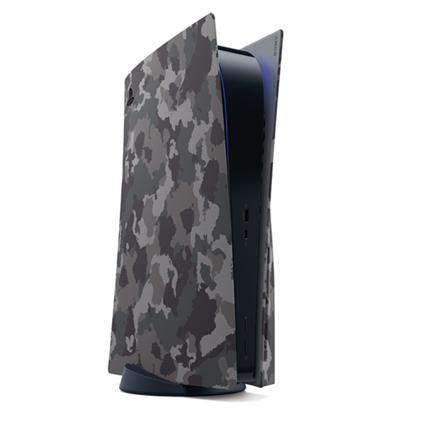 PS5 Standard Cover, grey camo