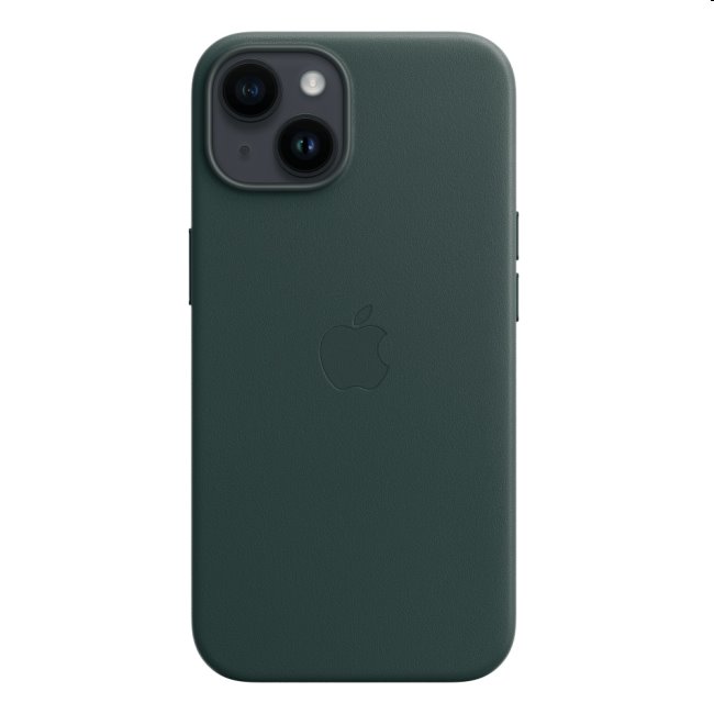 Kožený zadný kryt Apple iPhone 14 s MagSafe, píniovo zelená MPP53ZM/A