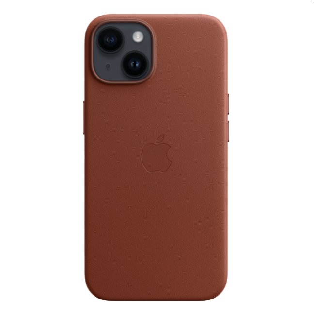 Kožený zadný kryt pre Apple iPhone 14 s MagSafe, tehlovo hnedá MPP73ZM/A