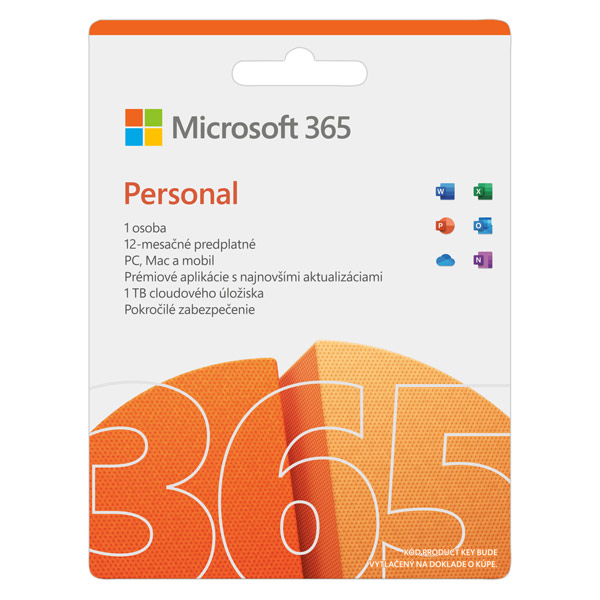 Microsoft 365 Personal - 12 mesiacov - kód dopošleme emailom