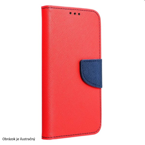 Knižkové puzdro FANCY Book pre Samsung Galaxy S22, červená/modrá