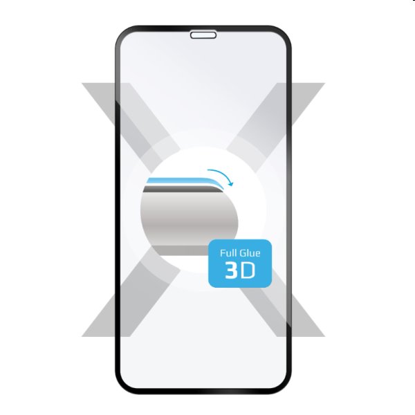 FIXED 3D ochranné tvrdené sklo pre Apple iPhoneX, XS, 11 Pro, čierna FIXG3D-230-033BK