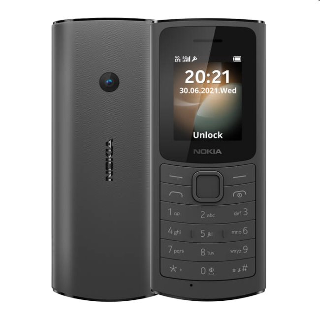 Nokia 110 4G, Dual SIM, black - OPENBOX (Rozbalený tovar s plnou zárukou)