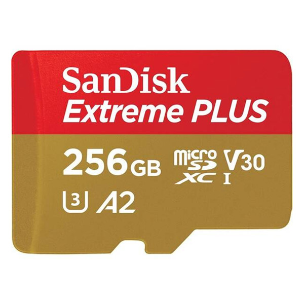 SanDisk Extreme PLUS microSDXC 256GB 200MB/s s adaptérom