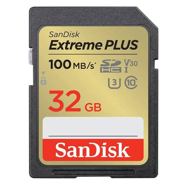 SanDisk Extreme PLUS SDHC 32 GB 100 MB/s V30 UHS-I