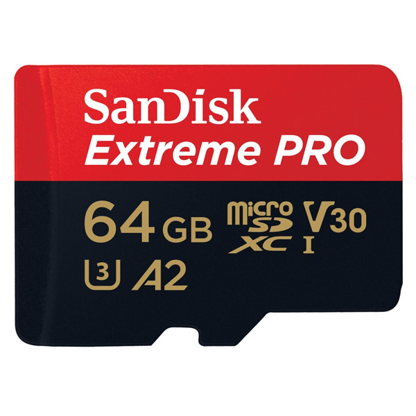 SanDisk Extreme PRO microSDXC 64 GB 200 MB/s s adaptérom