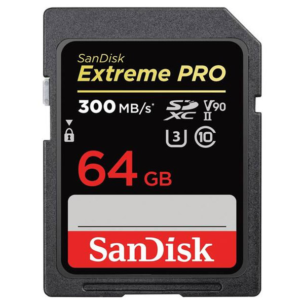 SanDisk Extreme PRO SDXC 64 GB 300 MB/s V90 UHS-II