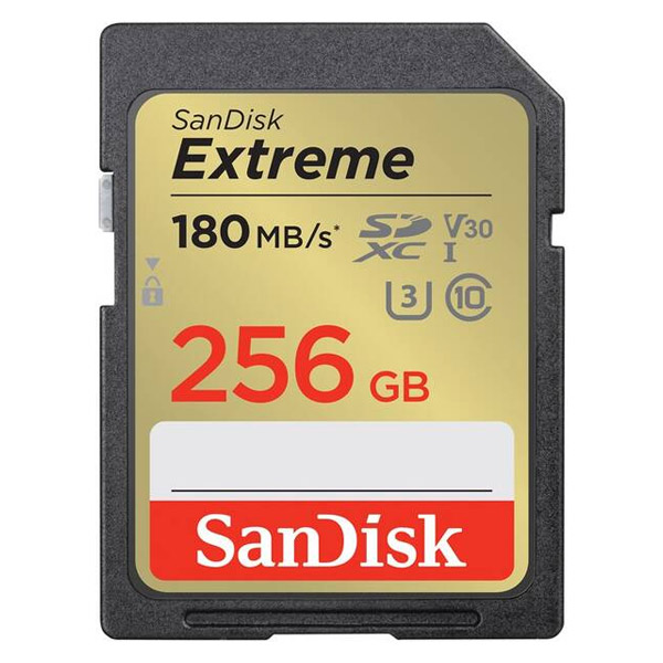 SanDisk Extreme SDXC 256 GB 180 MB/s V30 UHS-I U3