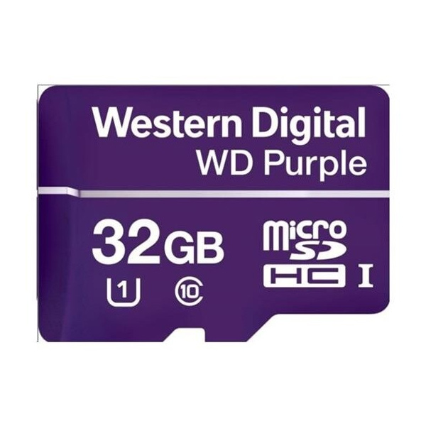 WD 32 GB Purple microSDXC card Class10 (80 MB/50 MB)