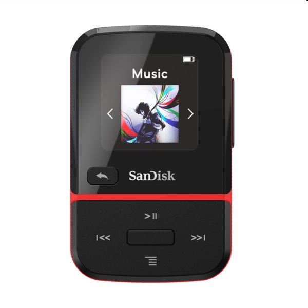 SanDisk MP3 Clip Sport Go 16 GB, red - OPENBOX (Rozbalený tovar s plnou zárukou)