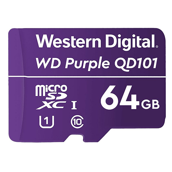 E-shop WD 64 GB microSDXC card Class10 U1, fialová