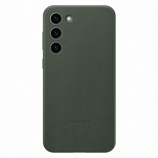Zadný kryt Leather Cover pre Samsung S23 Plus, zelená EF-VS916LGEGWW