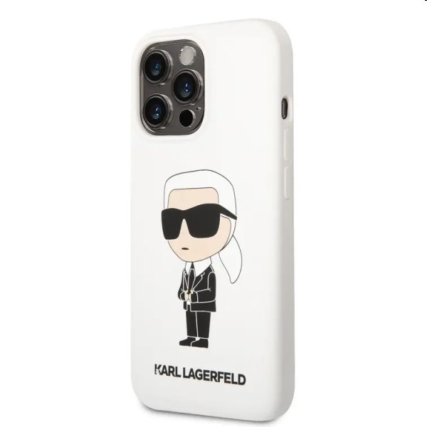 E-shop Zadný kryt Karl Lagerfeld Liquid Silicone Ikonik NFT pre Apple iPhone 13 Pro, biela 57983112377