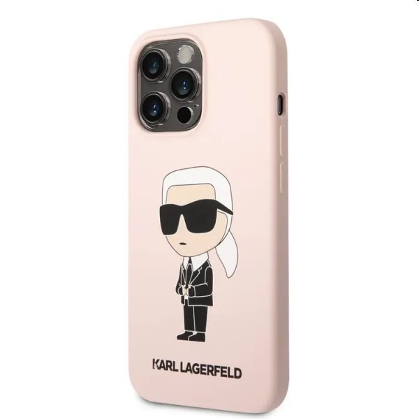 E-shop Zadný kryt Karl Lagerfeld Liquid Silicone Ikonik NFT pre Apple iPhone 13 Pro Max, ružové 57983112389