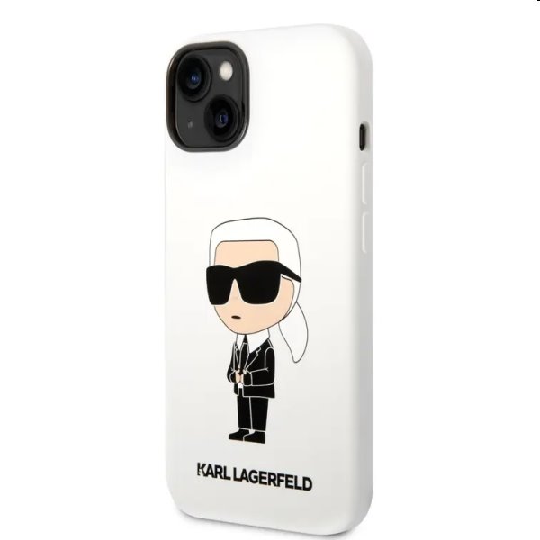 Zadný kryt Karl Lagerfeld Liquid Silicone Ikonik NFT pre Apple iPhone 14 Plus, biela 57983112380