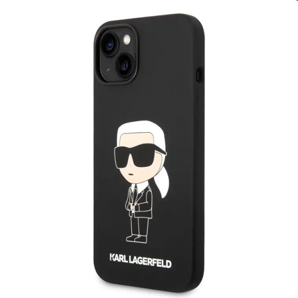 E-shop Zadný kryt Karl Lagerfeld Liquid Silicone Ikonik NFT pre Apple iPhone 14 Plus, čierna 57983112371