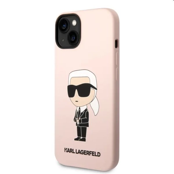 Zadný kryt Karl Lagerfeld Liquid Silicone Ikonik NFT pre Apple iPhone 14 Plus, ružová