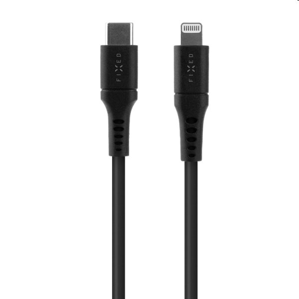 FIXED Dátový a nabíjací kábel USB-C/Lightning MFI, PD, 0,5 m, čierny FIXDLS-CL05-BK