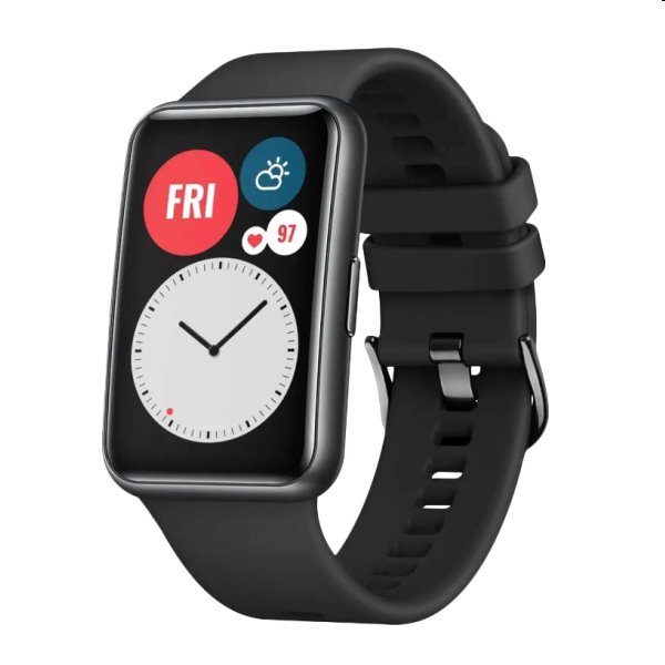 E-shop FIXED Silikónový remienok pre Huawei Watch FIT, čierna