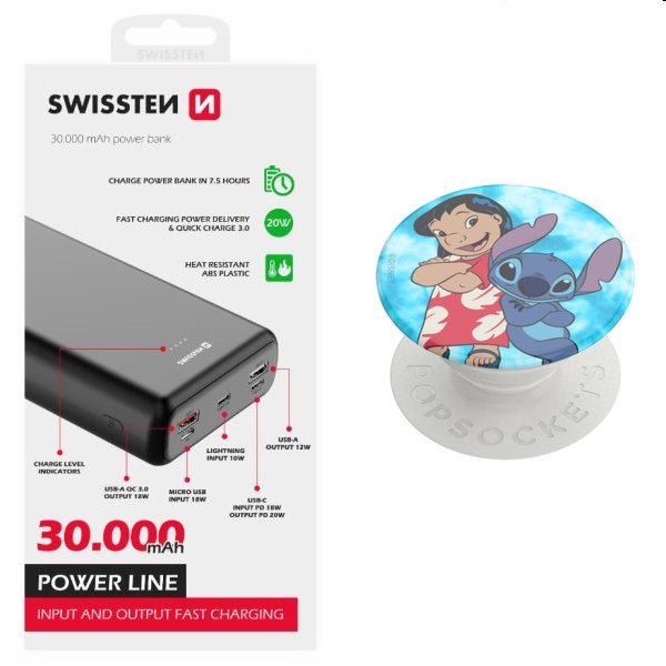SWISSTEN POWER LINE power bank 30.000 mAh