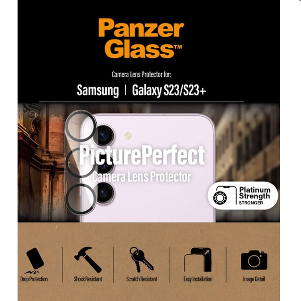 PanzerGlass ochranný kryt objektívu fotoaparátu pre Samsung Galaxy S23, S23 Plus 0439