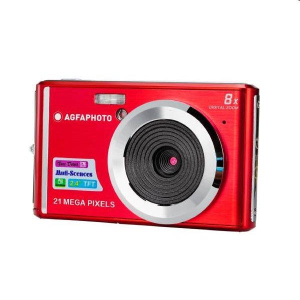Digitálny fotoaparát AgfaPhoto Realishot DC5200, červený - OPENBOX (Rozbalený tovar s plnou zárukou)