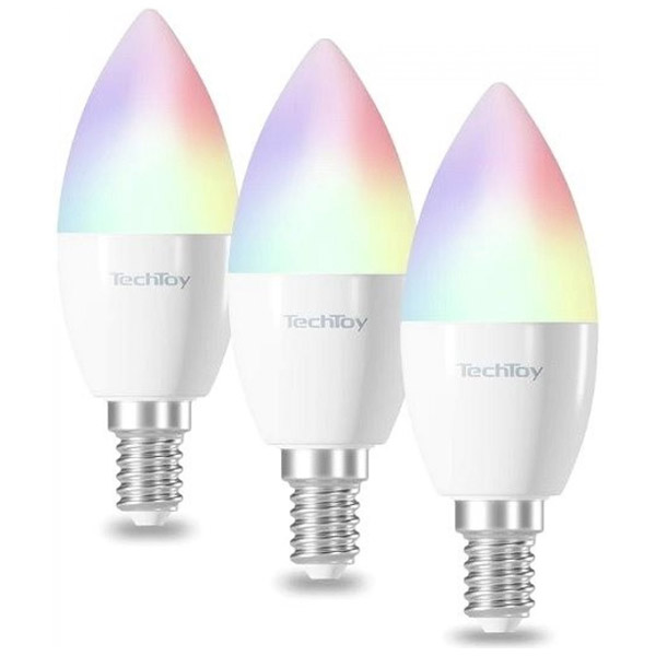 TechToy Smart žiarovka RGB 4,5W E14, set 3 ks