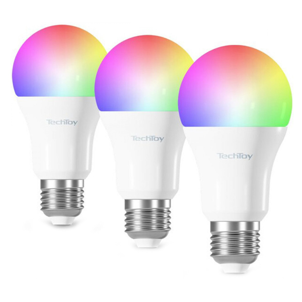E-shop TechToy Smart Bulb RGB 9W E27 ZigBee 3pcs set TSL-LIG-A70ZB-3PC
