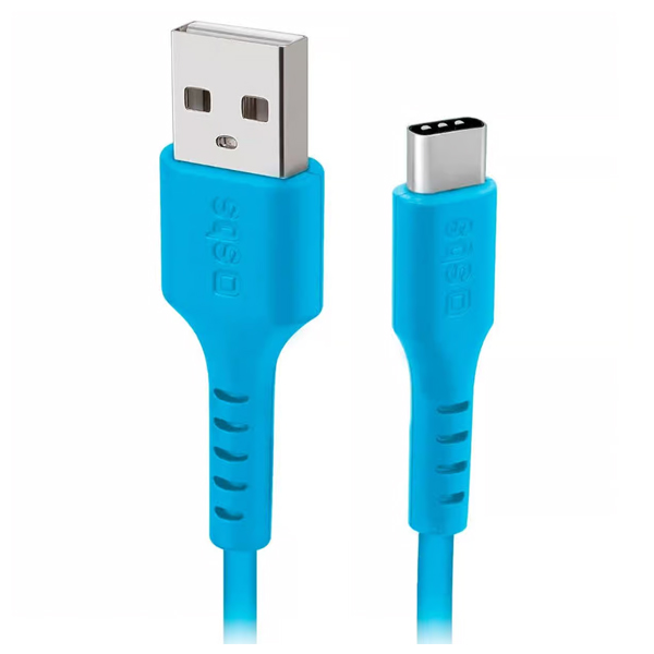 SBS Kábel USB 2.0/USB-C, 1,5 m, modrá