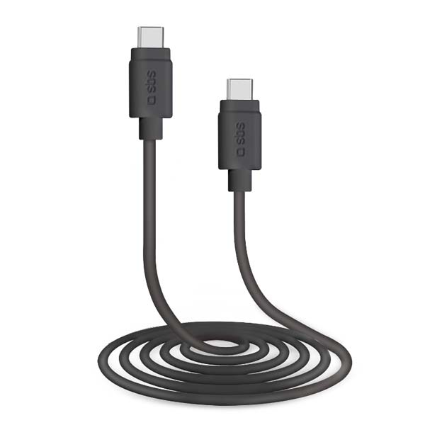 E-shop SBS Kábel USB-C/USB-C 2.0, 1.5 m, čierna TECABLETCC20K