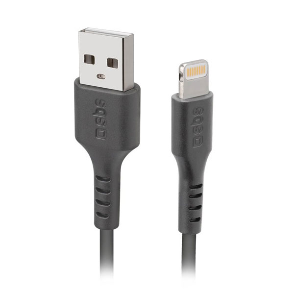 E-shop SBS Kábel USB/Lightning C-89, 1 m, čierna TECABLEUSBIP589K