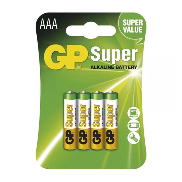 GP alkalická batéria SUPER AAA (LR03) 4BL