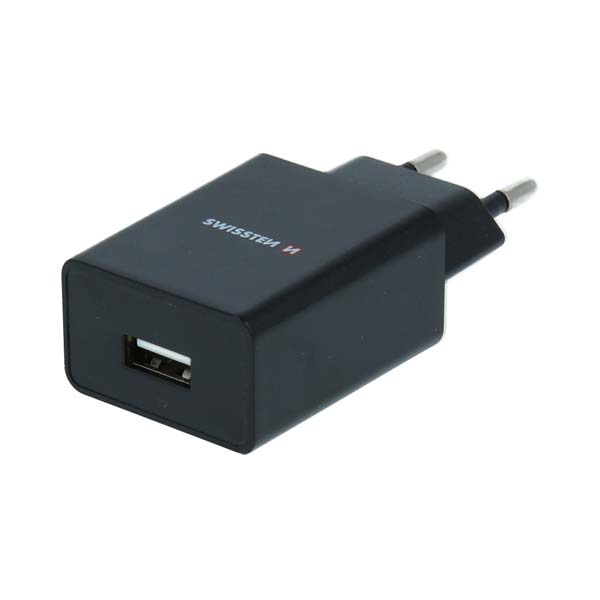 Sieťový Adaptér Swissten Smart IC 1 x USB 1A a Dátový kábel USB / Lightning 1,2 m, čierna 22068000