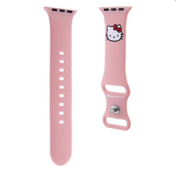 E-shop Hello Kitty Liquid Silicone Kitty Head Logo remienok pre Apple Watch 38/40 mm, ružová