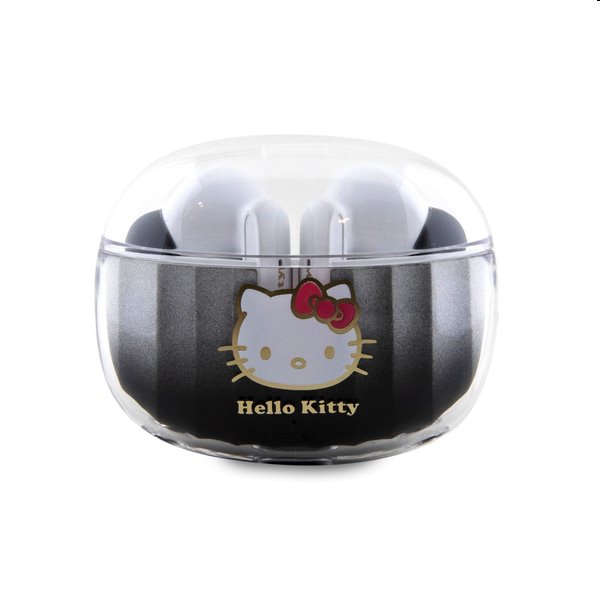 E-shop Hello Kitty True bezdrôtové Kitty Head Logo Stereo slúchadlá, čierne