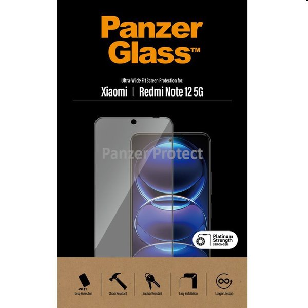 E-shop Ochranné sklo PanzerGlass UWF pre Xiaomi Redmi Note 12, čierna 8053
